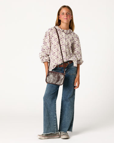 CAMISA BRIGHT FLOWERS PLUM