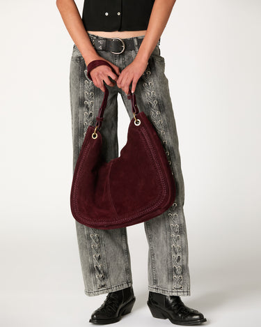 BOLSO SERRAJE ESPIGA BURGUNDY