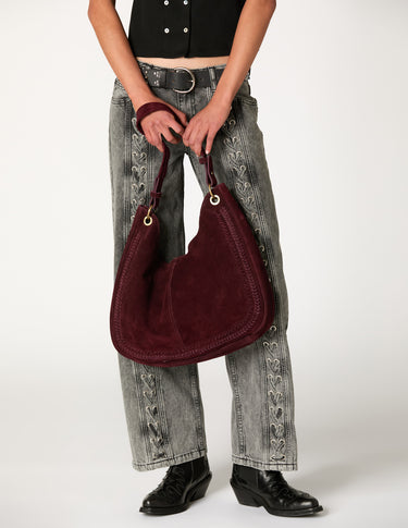 BOLSO SERRAJE ESPIGA BURGUNDY