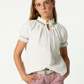 ECRU GREEN HONEYCOMB SHIRT