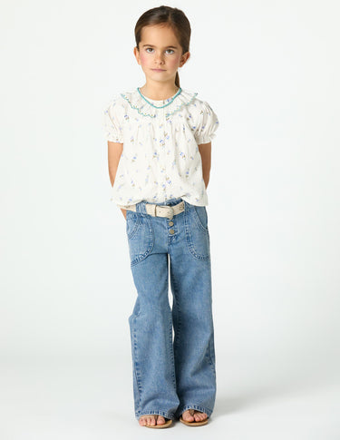 BLUE DENIM POCKET TROUSERS