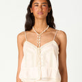 VINTAGE CAPPUCCINO LACE TOP