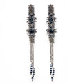 PENDIENTE BEADS ANTRACITA ROMBO