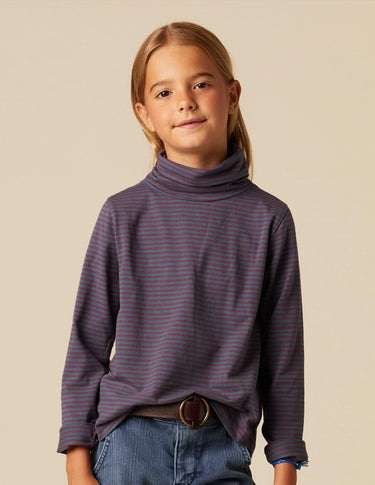 STRIPED TURTLENECK T-SHIRT