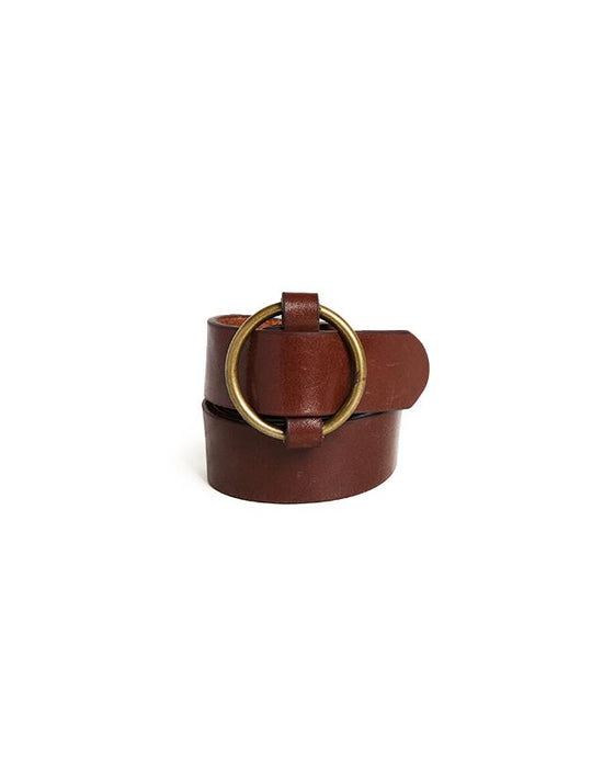 BROWN BELT ROUND BUCKLE