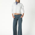 EMBROIDERED "nn" PEBBLE TROUSERS