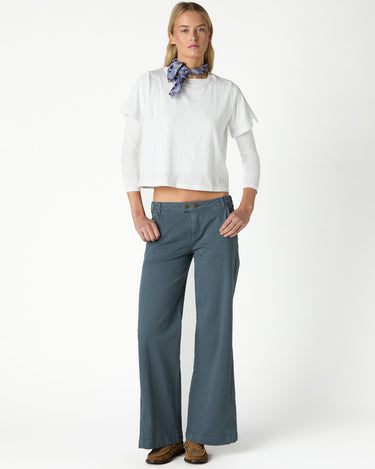 EMBROIDERED "nn" PEBBLE TROUSERS