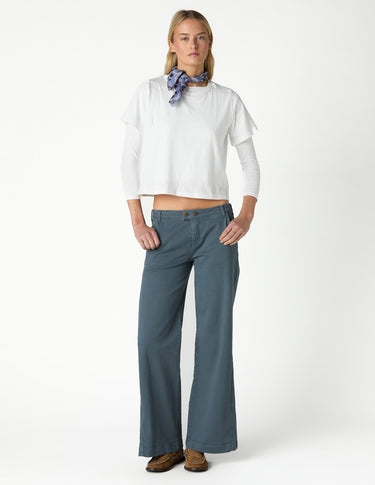 EMBROIDERED "nn" PEBBLE TROUSERS
