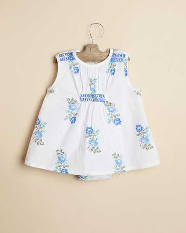 MULTICOLOR BLUE FLORAL DRESS