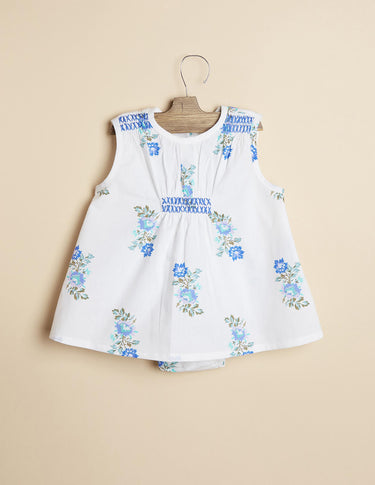 MULTICOLOR BLUE FLORAL DRESS
