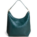 BOLSO TRENZADO PIEL VERDE