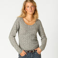 TOP PUNTO ESCOTE REDONDO LIGHT GREY