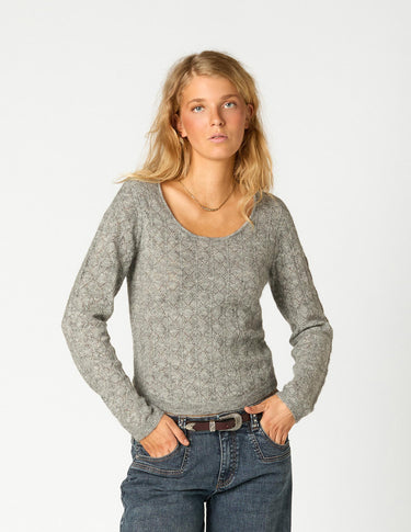 TOP PUNTO ESCOTE REDONDO LIGHT GREY