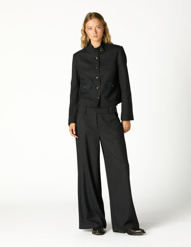 PANTALÓN BOLSILLOS PIPING AZUL