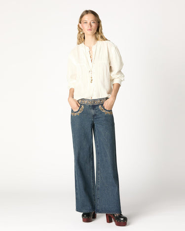 PANTALÓN BORDADO CINTURILLA BLUE
