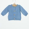 BABY ANILINE BLUE BUTTON-DOWN JACKET