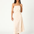 EMBROIDERED LASER-CUT DRESS