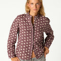 CAMISA BORDADO CUELLO LEAF CHOCOLATE