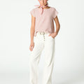 WHITE DENIM PANTS WITH POCKETS