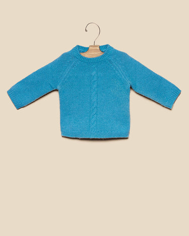 CABLE KNIT SWEATER POWDER