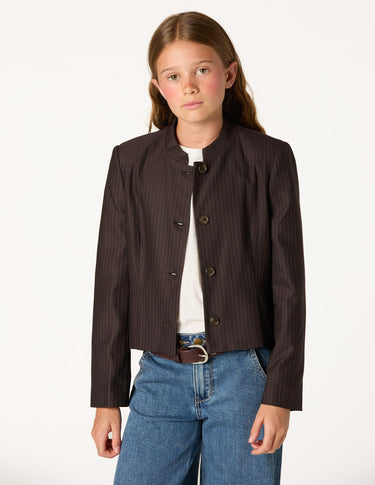 BLAZER RAYA DIPLOMATICA PLIEGUE MARRON