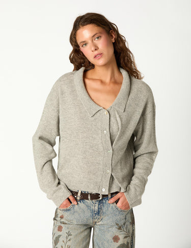 CHAQUETA BOTONES ASIMÉTRICA GREY
