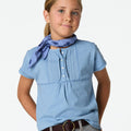 GATHERED T-SHIRT ANILINE BLUE