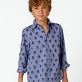 CAMISA PRINT BUTI BLUE
