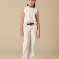 Pantalón tapeta bolsillos blanco