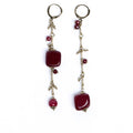 PENDIENTES PIEDRA GARNET