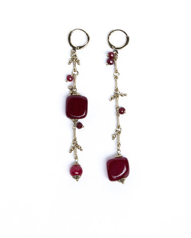 PENDIENTES PIEDRA GARNET