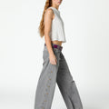 GREY TROUSERS SIDE BUTTONS