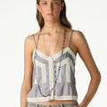 VINTAGE LACE TOP IRON GREY