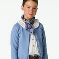 KNITTED JACKET WITH BUTTONS ANILINE BLUE