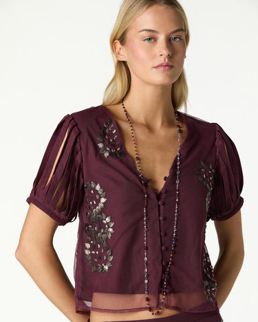 BITTERSUIT EMBROIDERED TULLE SHIRT