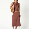 TERRACOTTA CARGO POCKET SKIRT
