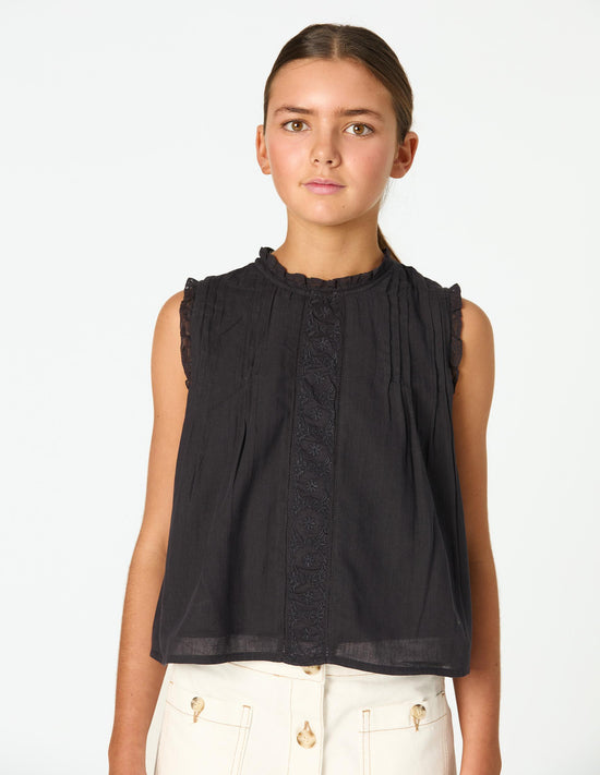 ANTHRACITE DRAWSTRING TOP