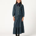 FALDA DENIM VOLANTE