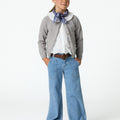 BLUE WIDE LEG DENIM PANTS
