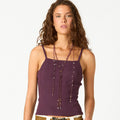 TOP POINTELLE PLUM
