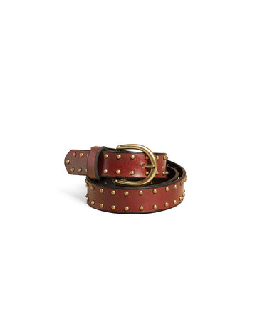 STUDDED BELT BRN