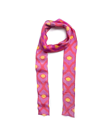 LONG PINK SHIBORI SCARF