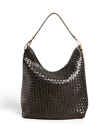 BRAIDED BLACK BAG