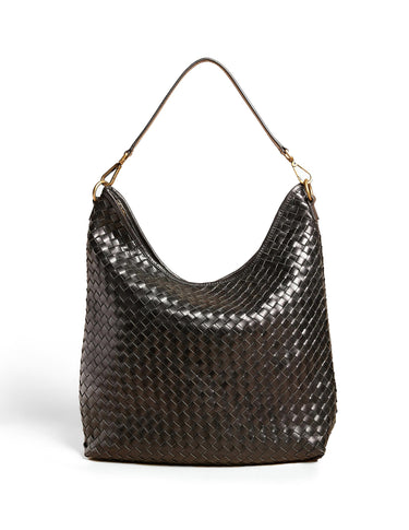BRAIDED BLACK BAG
