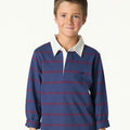 SUDADERA POLO RAYAS AZUL