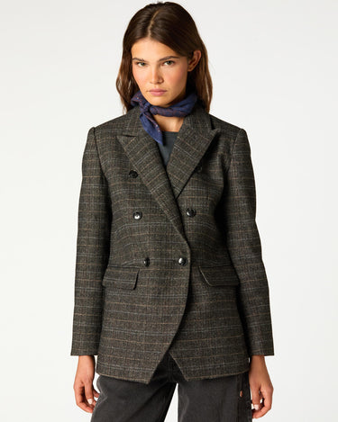 BLAZER DOBLE BOTONADURA CUADROS GREY