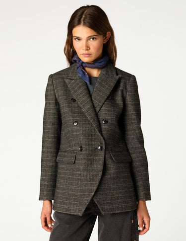 BLAZER DOBLE BOTONADURA CUADRO GREY