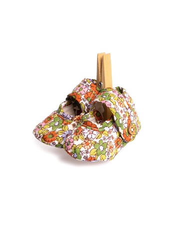 BABY SHOE DITSY PRINT PINK