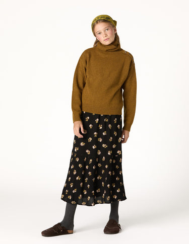 FALDA VOLANTE ANTHRACITE FLOWER