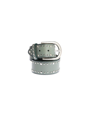 JADE GREEN STUDDED BELT